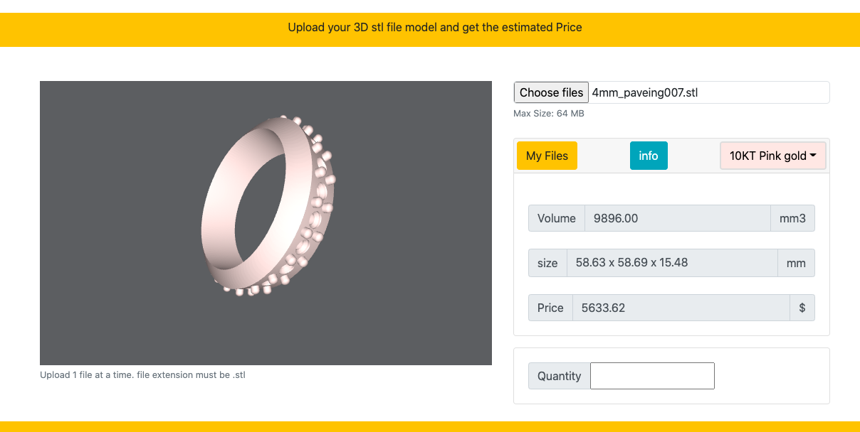 3D Price Estimator